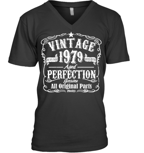 Mens Vintage 1979 Birthday - 39 Years Old 39th Birthday Vneck T-Shirt