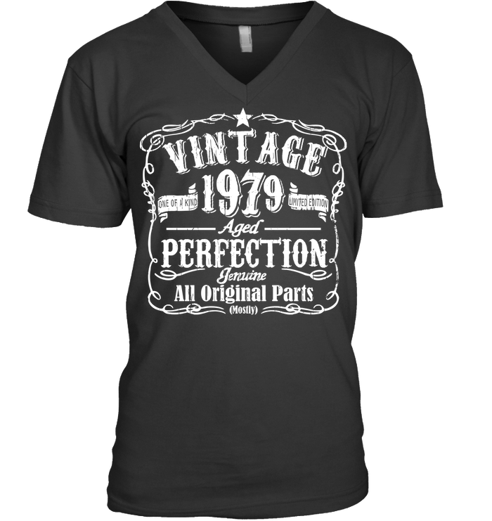 Mens Vintage 1979 Birthday - 39 Years Old 39th Birthday Vneck T-Shirt