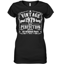 Load image into Gallery viewer, Womens Vintage 1979 Birthday - 39 Years Old 39th Birthday V-neck T-Shirt