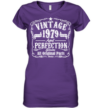 Load image into Gallery viewer, Womens Vintage 1979 Birthday - 39 Years Old 39th Birthday V-neck T-Shirt